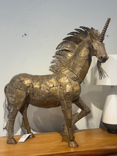 Large Brass Unicorn