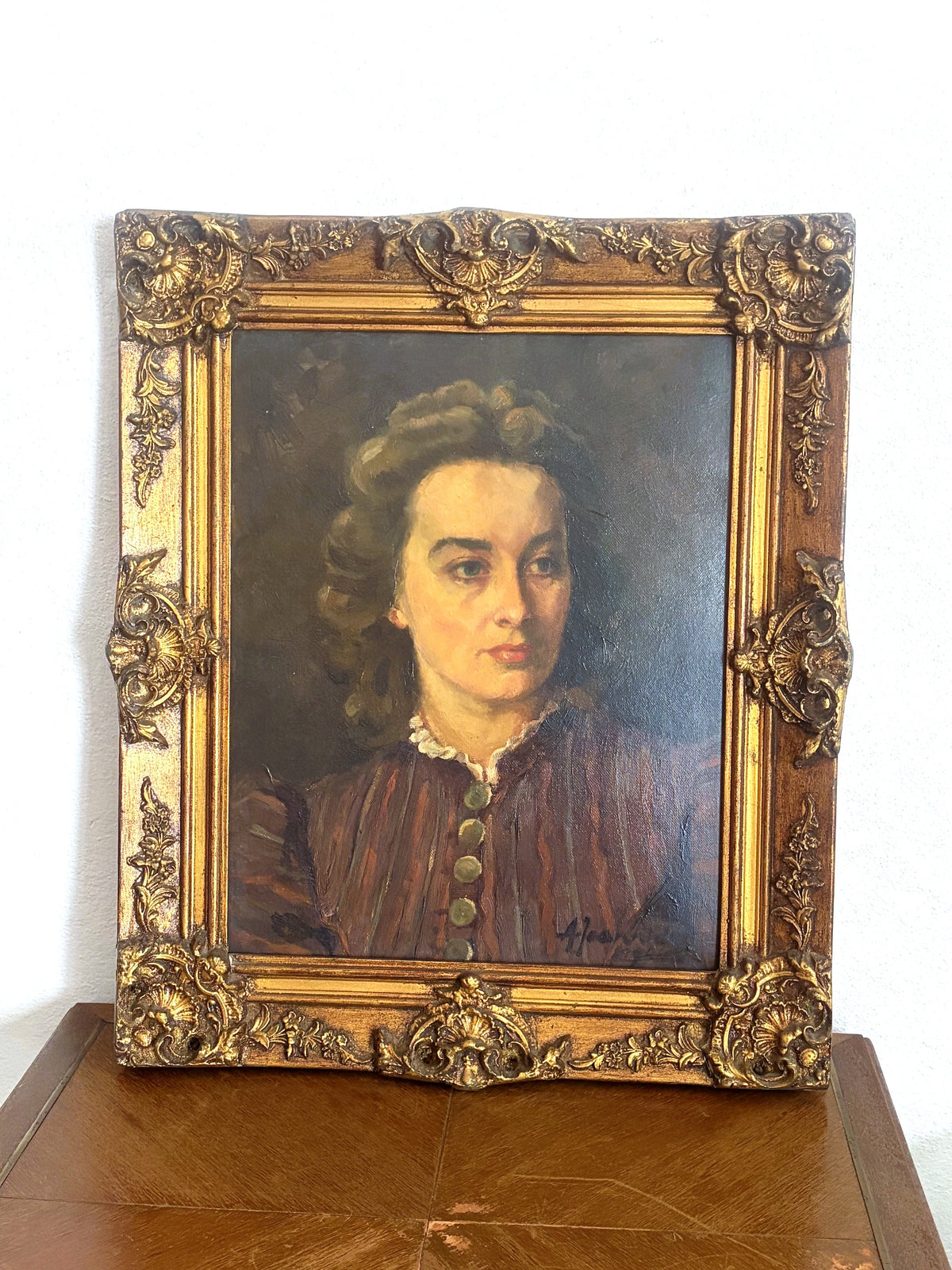 Woman with German Blouse